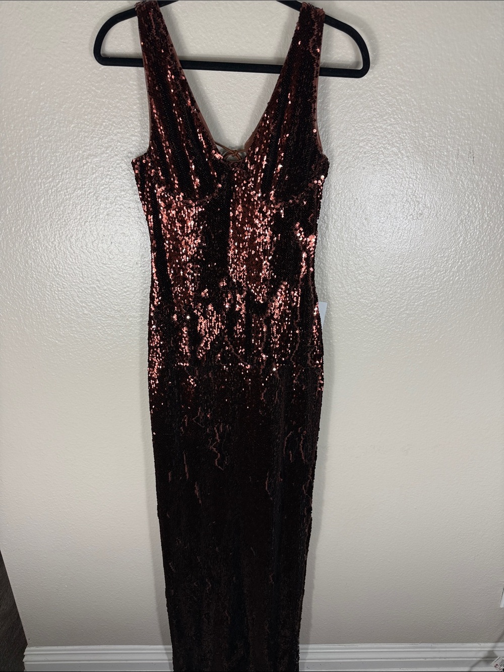 Michael Costello x Revolve Calabria Maxi Dress in Copper - Picture 4 of 9